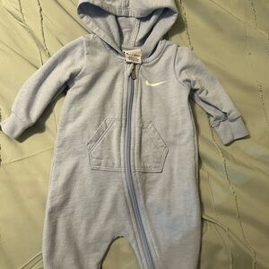 Baby Nike Light Blue Hooded One Piece